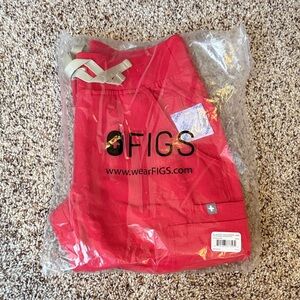Figs Neon Red Medical Scrub Pants